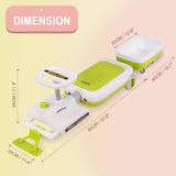 12V Electric Ride-On Car for Kids with Cleaning Fun | Go Kart | 3 in 1 Kids Electric Vehicle | Detachable Cleaner & LED Lights,Safe Toy for Ages 3-8, Indoor/Outdoor Use Safe & Educational Gift (Green)